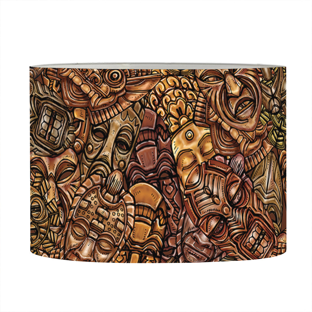 African Totem Pattern Print Drum Lamp Shade