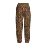 African Totem Pattern Print Fleece Lined Knit Pants