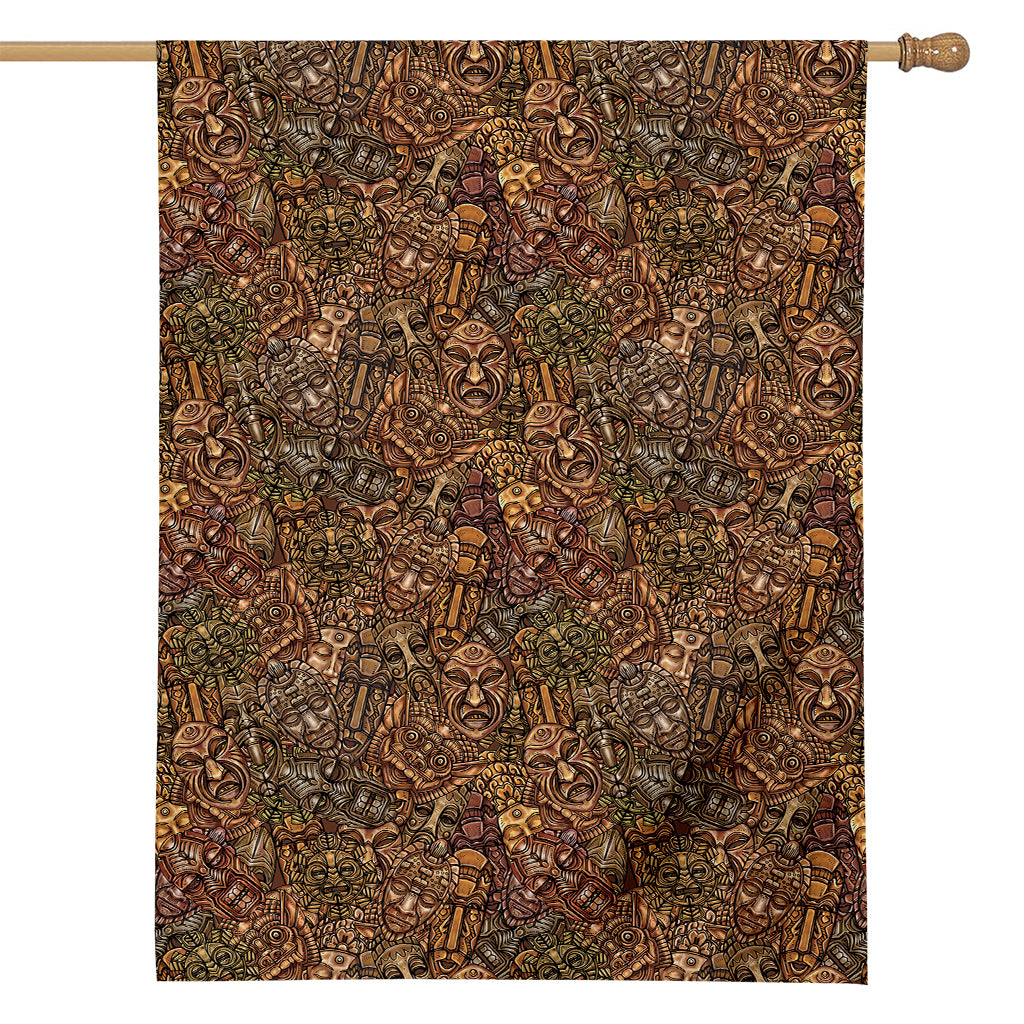 African Totem Pattern Print House Flag