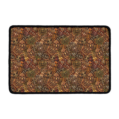 African Totem Pattern Print Kitchen Mat