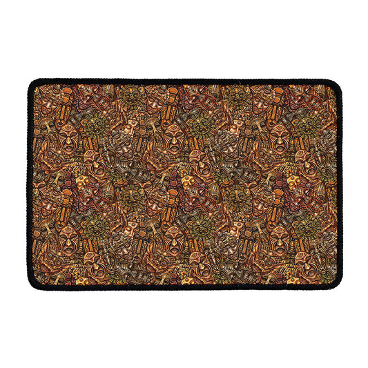 African Totem Pattern Print Kitchen Mat