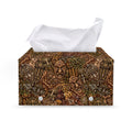 African Totem Pattern Print Leather Tissue Box Cover