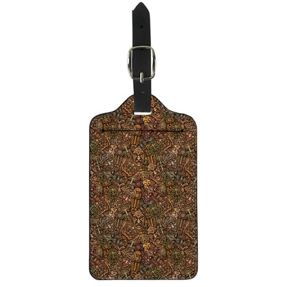African Totem Pattern Print Luggage Tag