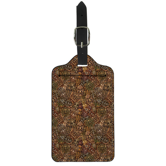 African Totem Pattern Print Luggage Tag