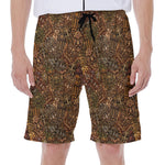 African Totem Pattern Print Men's Beach Shorts