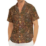 African Totem Pattern Print Men's Deep V-Neck Shirt