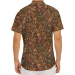 African Totem Pattern Print Men's Deep V-Neck Shirt