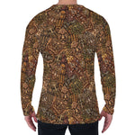 African Totem Pattern Print Men's Long Sleeve T-Shirt