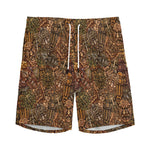 African Totem Pattern Print Men's Sports Shorts