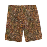 African Totem Pattern Print Men's Sports Shorts