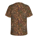 African Totem Pattern Print Men's Sports T-Shirt