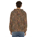 African Totem Pattern Print Men's Velvet Pullover Hoodie