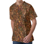 African Totem Pattern Print Men's Velvet T-Shirt