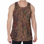 African Totem Pattern Print Men's Velvet Tank Top