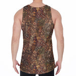African Totem Pattern Print Men's Velvet Tank Top