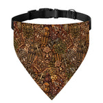 African Totem Pattern Print Over The Collar Dog Bandana