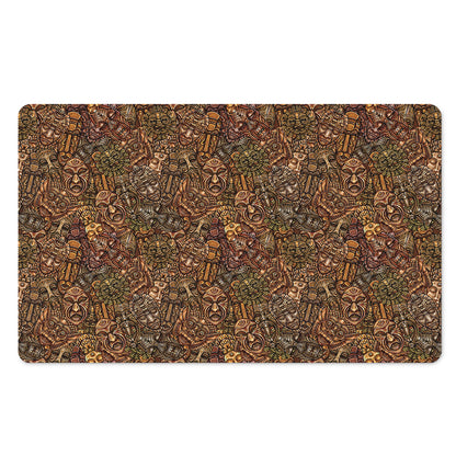 African Totem Pattern Print Polyester Doormat