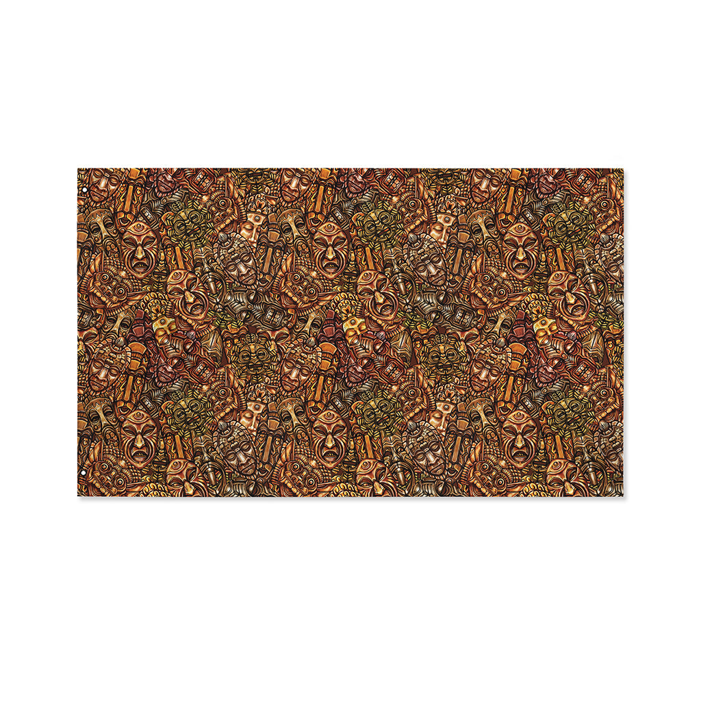 African Totem Pattern Print Polyester Flag