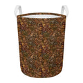 African Totem Pattern Print Round Laundry Basket