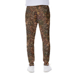 African Totem Pattern Print Scuba Joggers