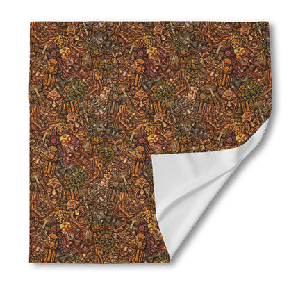 African Totem Pattern Print Silk Bandana