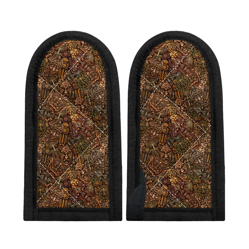 African Totem Pattern Print Skillet Handle Cover