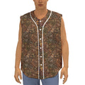 African Totem Pattern Print Sleeveless Baseball Jersey