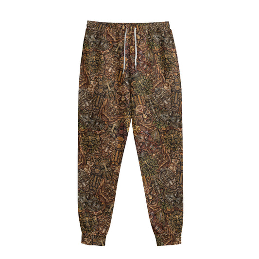 African Totem Pattern Print Sweatpants