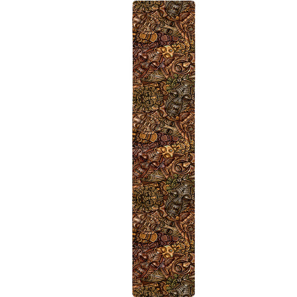 African Totem Pattern Print Table Runner
