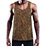 African Totem Pattern Print Training Tank Top