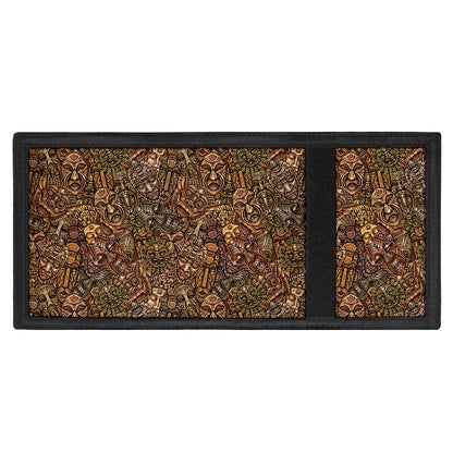 African Totem Pattern Print Trifold Wallet