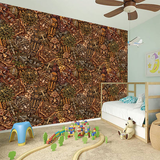 African Totem Pattern Print Wall Sticker