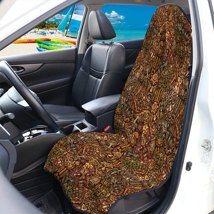 African Totem Pattern Print Waterproof Car Seat Cover
