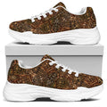 African Totem Pattern Print White Chunky Shoes
