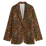 African Totem Pattern Print Women's Blazer