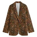 African Totem Pattern Print Women's Cotton Blazer