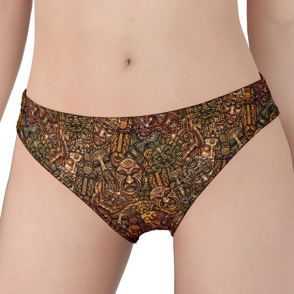 African Totem Pattern Print Women's Panties