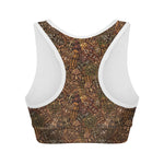 African Totem Pattern Print Women's Sports Bra