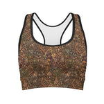 African Totem Pattern Print Women's Sports Bra