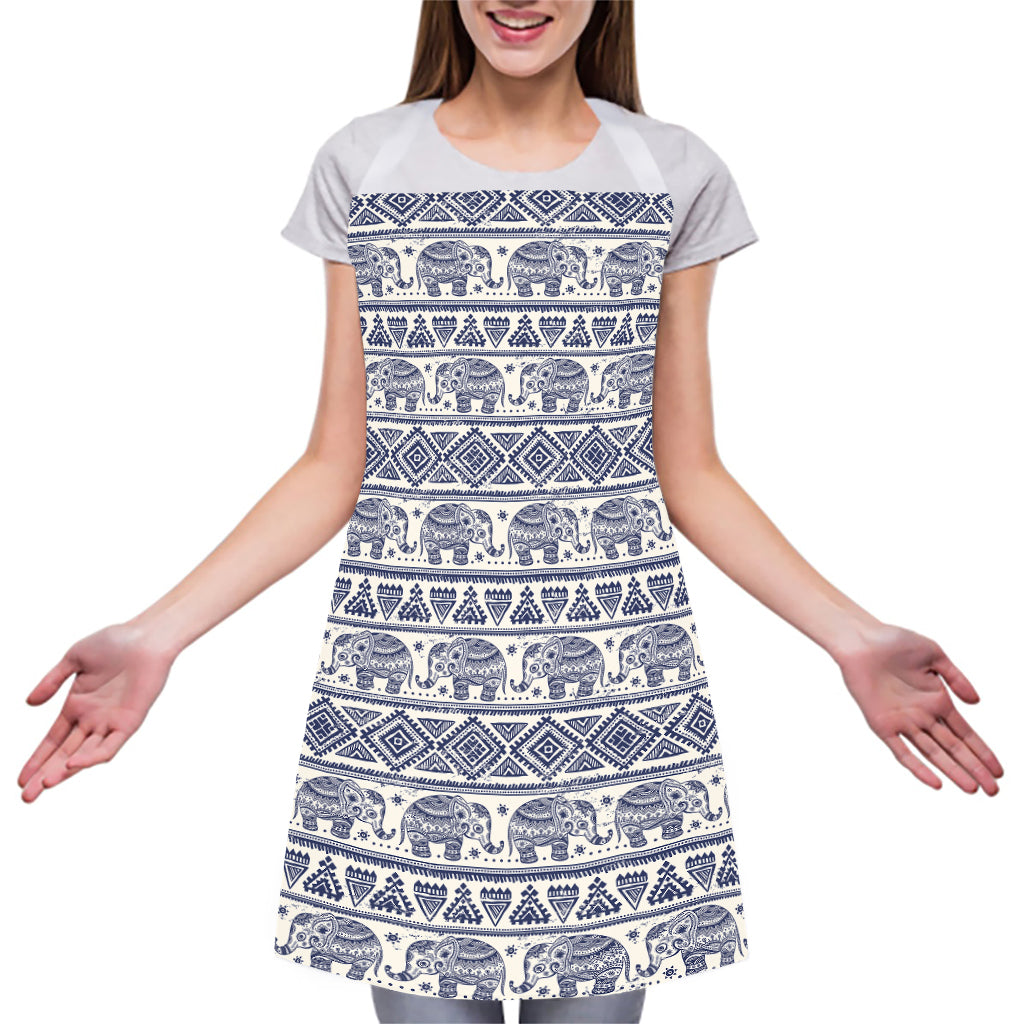 African Tribal Elephant Pattern Print Adjustable Apron