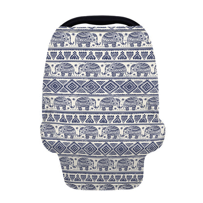 African Tribal Elephant Pattern Print Baby Seat Cover