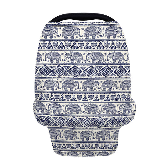African Tribal Elephant Pattern Print Baby Seat Cover