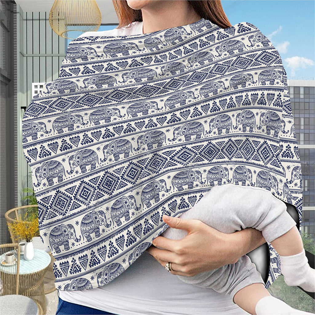 African Tribal Elephant Pattern Print Baby Seat Cover
