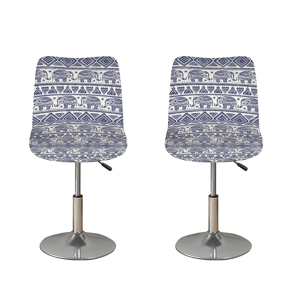 African Tribal Elephant Pattern Print Bar Stool Covers