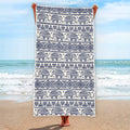 African Tribal Elephant Pattern Print Beach Towel