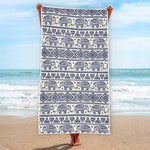 African Tribal Elephant Pattern Print Beach Towel