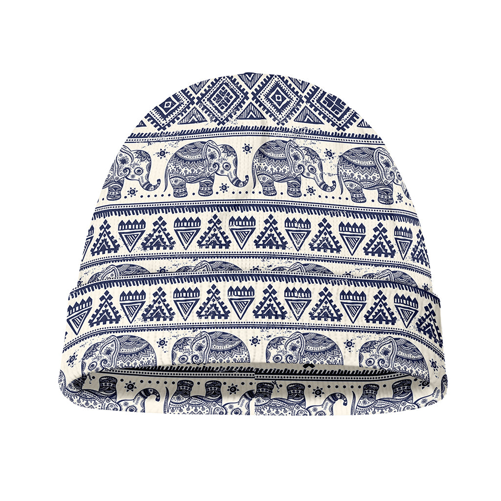 African Tribal Elephant Pattern Print Beanie