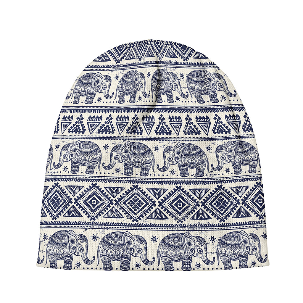 African Tribal Elephant Pattern Print Beanie