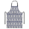 African Tribal Elephant Pattern Print Bib Apron With Pocket