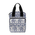 African Tribal Elephant Pattern Print Bible Tote Bag